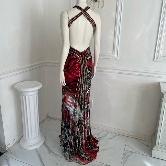 La Femme Women’s Vibrant Multicolor Maxi Dress - Picture 2 of 10